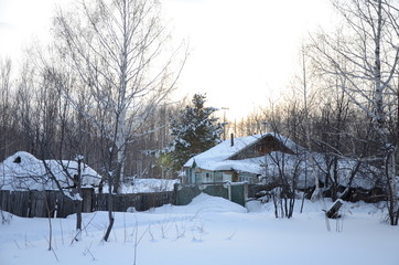 Naklejka premium winter landscape