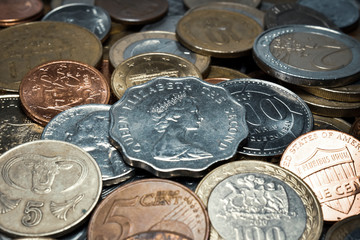 Monedas de diversos lugares