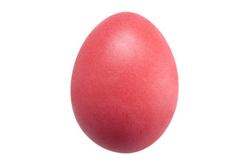 Isolated Violet or red Easter Egg on white background - fine edge
