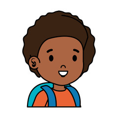 black little student boy