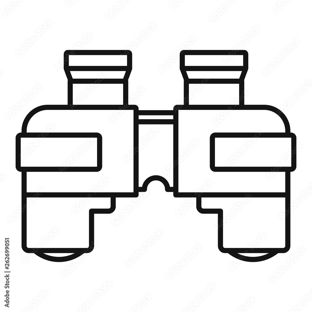 Poster marine binocular icon. outline marine binocular vector icon for web design isolated on white backgro