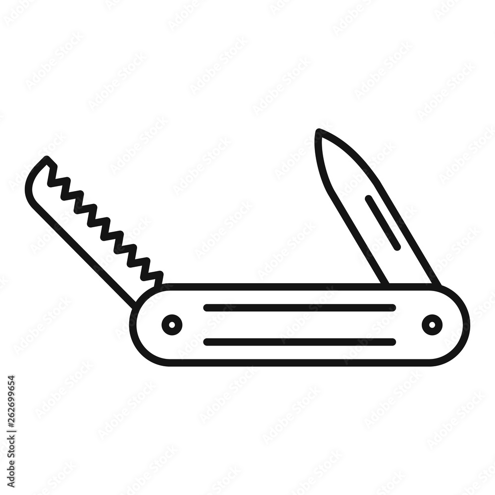 Poster multifunction knife icon. outline multifunction knife vector icon for web design isolated on white b