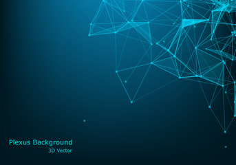 Abstract digital background. Big data visualization. Network connection structure. Science background.