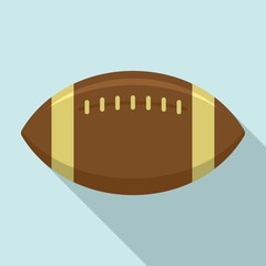 Rugby ball icon. Flat illustration of rugby ball vector icon for web design