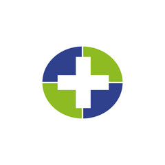 Medical and health care logo design vector template