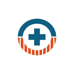 Medical and health care logo design vector template