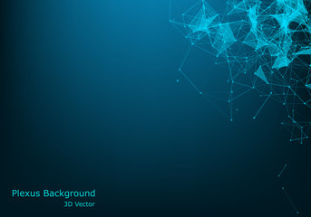 Abstract digital background. Big data visualization. Network connection structure. Science background.