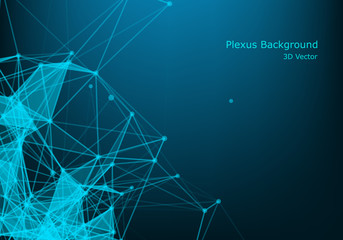 Molecules concept of neurons and nervous system. Scientific medical research. Molecular structure with particles. Science and technology background for banner or flyer. Eps 10 vector illustration