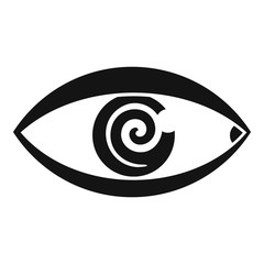 Magic eye hypnosis icon. Simple illustration of magic eye hypnosis vector icon for web design isolated on white background