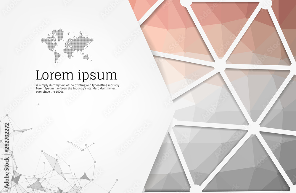 Fototapete abstract multi color geometric design template with triangular polygonal background. info graphics b