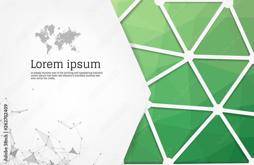 Aufkleber abstract green geometric design template with triangular polygonal background. info graphics backgro