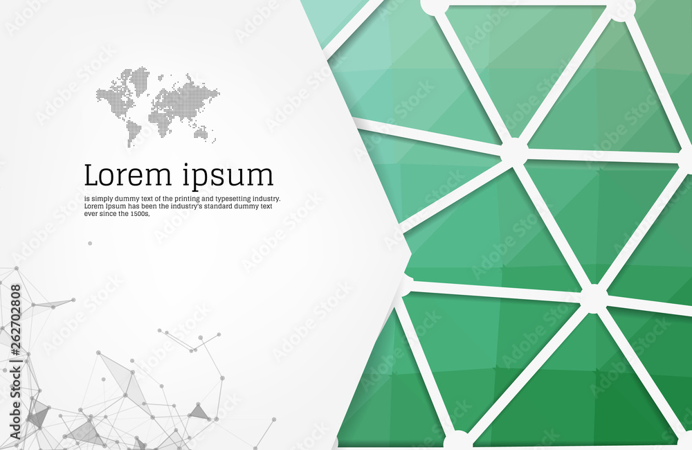 Aufkleber abstract green geometric design template with triangular polygonal background. info graphics backgro