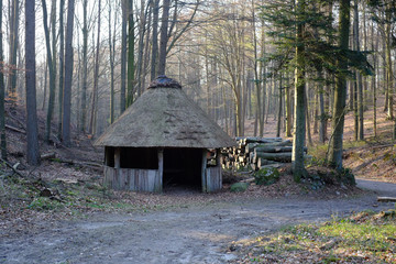 Waldhütte für die Pause