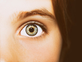 A beautiful insightful look eye. Close up shot