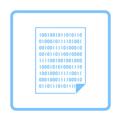 Sheet With Binary Code Icon