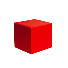 Red gift box on an isolated white background