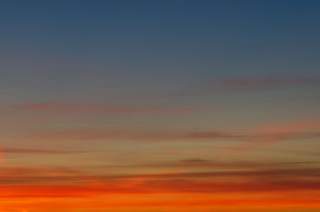 Fototapeta premium Sunset gradient from blue to orange