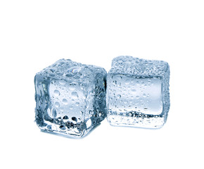  ice cubes on white background