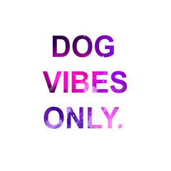 dog vibes only funny dog quote poster