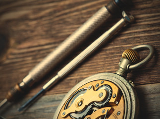 vintage pocket watch reverse side