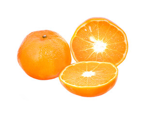 orange fruits isolated on white background