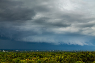 Fototapeta premium thunder storm sky Rain clouds