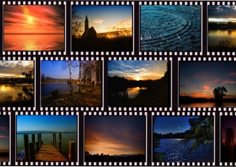 film strips with photos