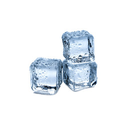  ice cubes on white background