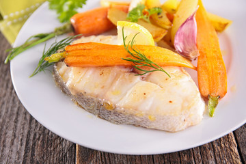 fish and vegetable