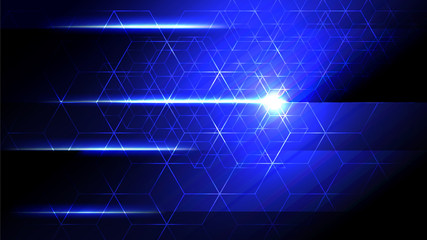 Abstract blue light and shade creative technology background. Vector illustration.