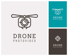 drone, logo, symbole, appareil photo, vue aérienne, video
