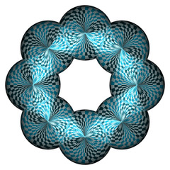 3D Bild - Rosette mit Muster transparenter Background