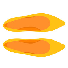 vector, isolated, shoes top view, woman