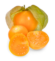 Cape gooseberry isolated on white background