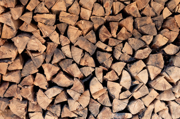 Woodpile close up