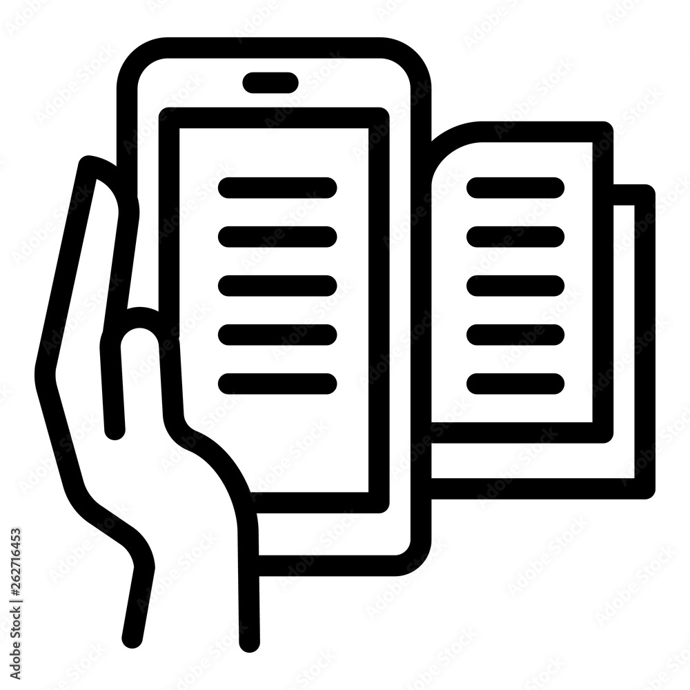 Poster smartphone scan icon. outline smartphone scan vector icon for web design isolated on white backgroun