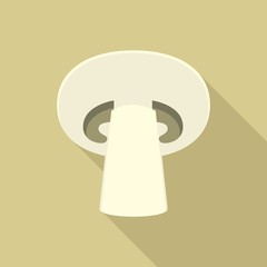 Half cutted champignon icon. Flat illustration of half cutted champignon vector icon for web design