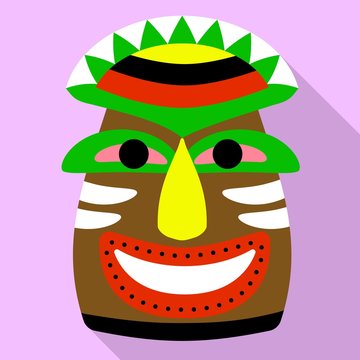 Happy idol icon. Flat illustration of happy idol vector icon for web design