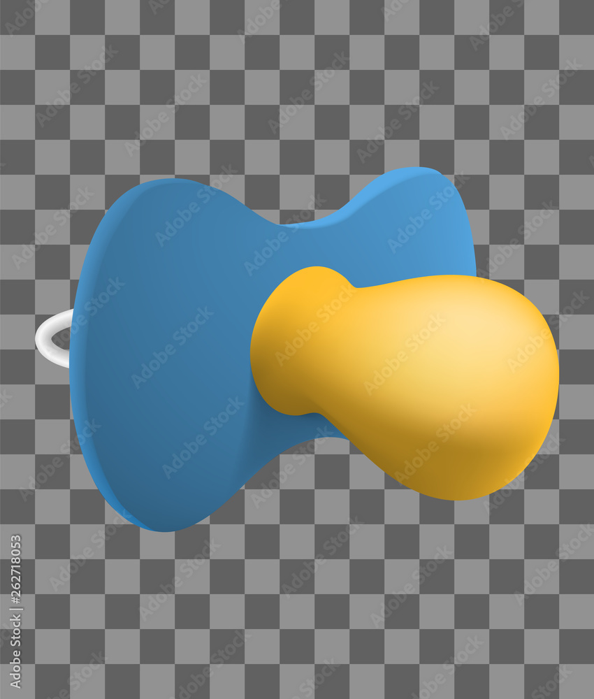 Aufkleber pacifier icon. realistic illustration of pacifier vector icon for web design