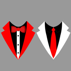 Men's elegant suit. Vector set of business suits