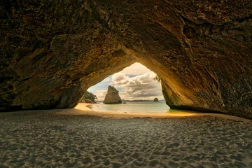 Foto op Canvas tunnel in cave at Cathedral cove © Stewart