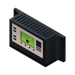 Charge inverter icon. Isometric of charge inverter vector icon for web design isolated on white background