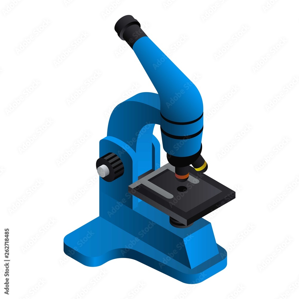 Aufkleber blue microscope icon. isometric of blue microscope vector icon for web design isolated on white back