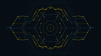 Futuristic sight for the hud interface.