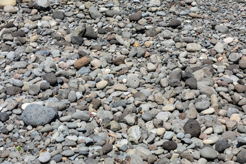 A rocky beach on the north coast of Madeira. Portugal