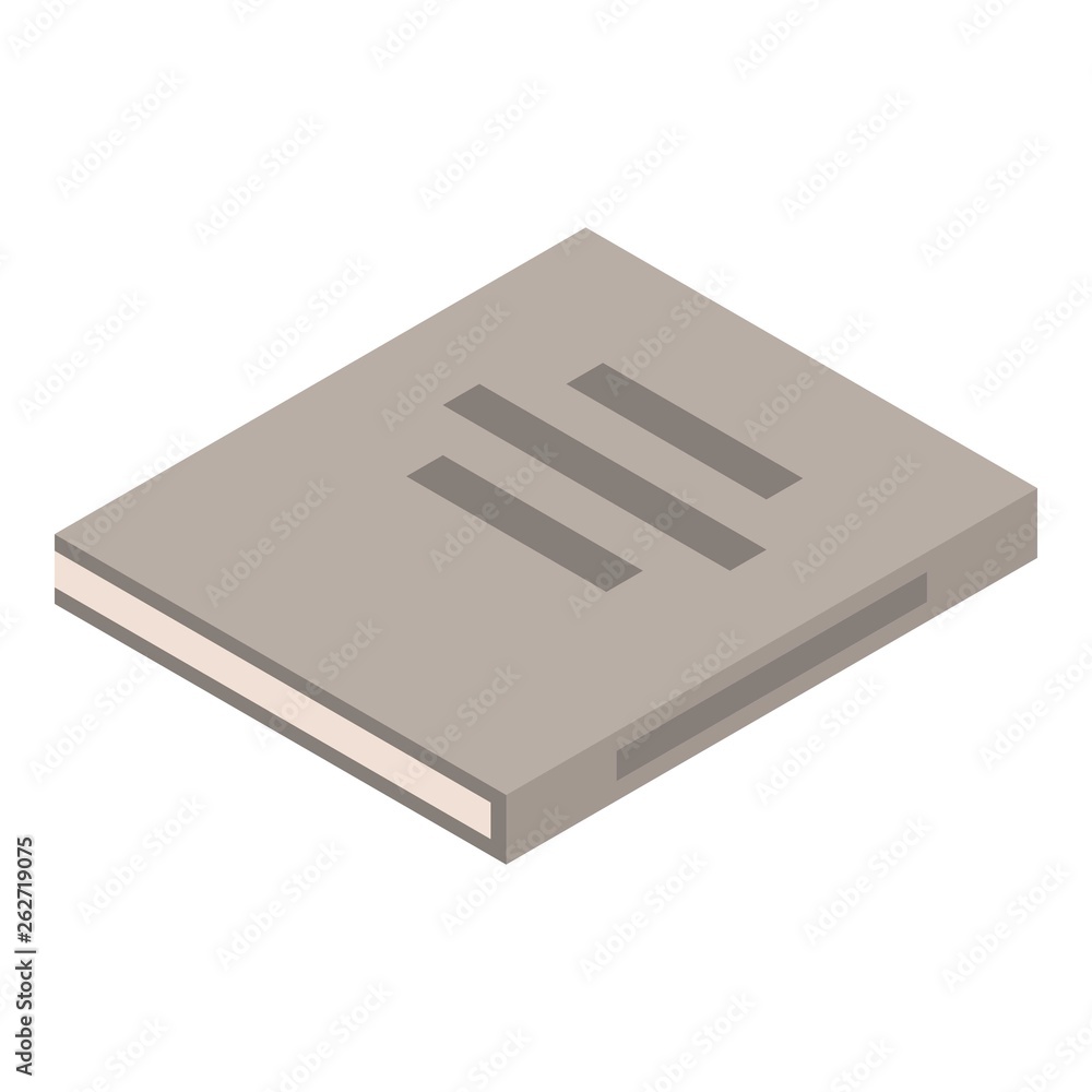 Poster notepad icon. isometric of notepad vector icon for web design isolated on white background