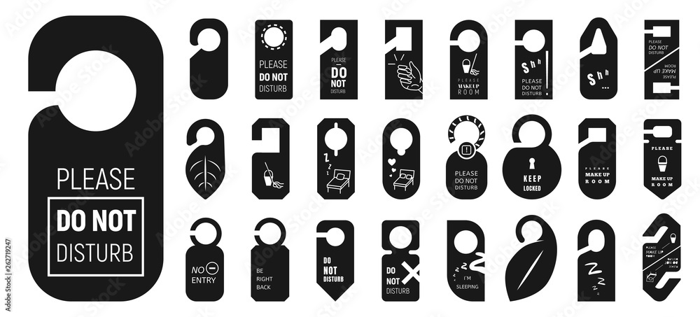 Poster hanger tags icons set. simple set of hanger tags vector icons for web design on white background