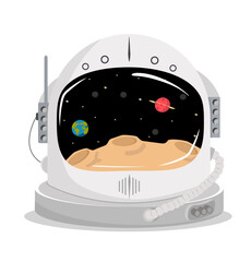 space helmet vector concept