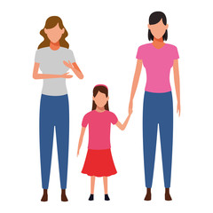 Obraz premium women with child avatar cartoon character