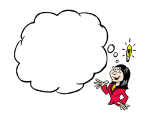 Asian woman having an idea - Ji